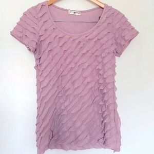 Ruffled Short Sleeve Top
